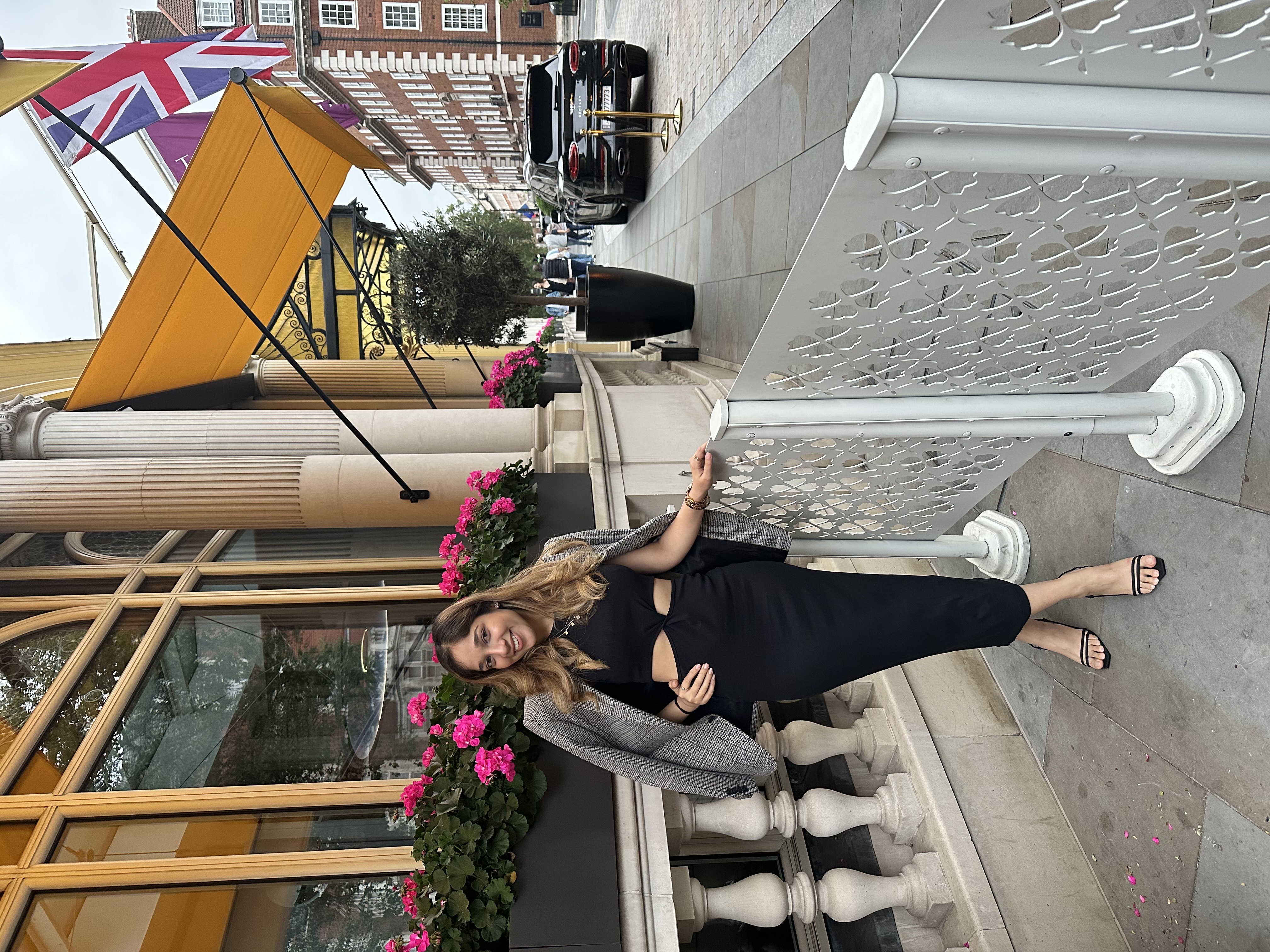 Woman with makeup setup